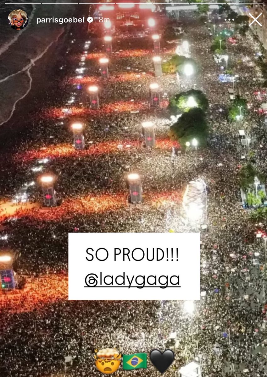 “SO PROUD!!!” — Parris Goebel reacts to Lady Gaga’s record breaking concert on Instagram