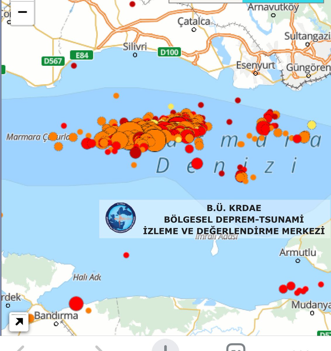 Kuzey Marmara’da yeri M6,2’lik yıkımsız bir deprem 28 km kırarak beklenen depremi küçültmüştür. Gönül isterli bundan 4 tane daha olsun, tüm K. Marmara yıkımsız, ölümsüz çaylayıp, yarılıp kırılsın İstanbul, Tekirdağ, Yalova deprem Çekincesi bitsin.