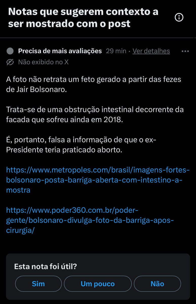 A nota sugerida