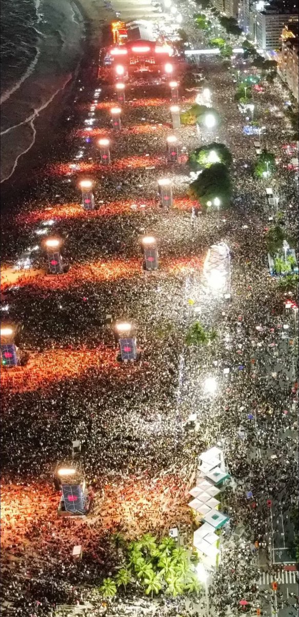 More than 2.1 million people witnessing MAYHEM on the beach Gaga loves Brazil