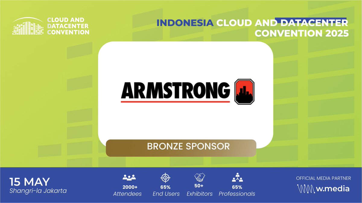Armstrong is proud to support the upcoming Cloud &amp; Datacenter Convention in Jakarta on May 15. Visit the Armstrong booth to explore the latest innovations in data center technology and our approach to building sustainable systems. Keep watching this space for more details.