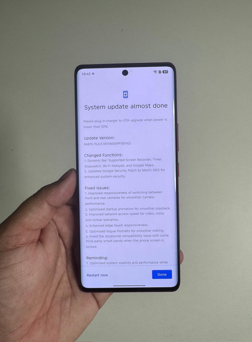 techknight_yt's tweet image. Infinix Note 50s has received its first software update!

Improved system stability
Performance enhancements
Bug fixes

Update size: 355mb
#InfinixNote50s #SoftwareUpdate #TechUpdate #infinix