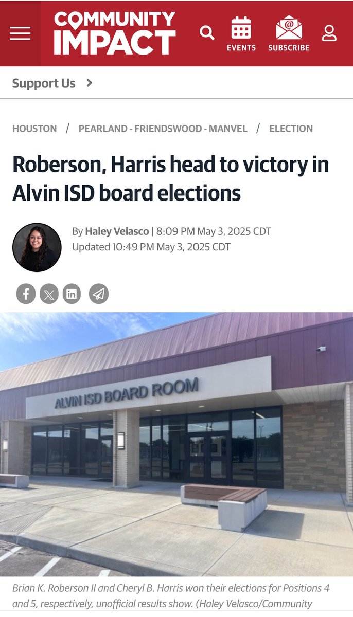 Roberson for Alvin ISD (@bkroberson2) on Twitter photo 