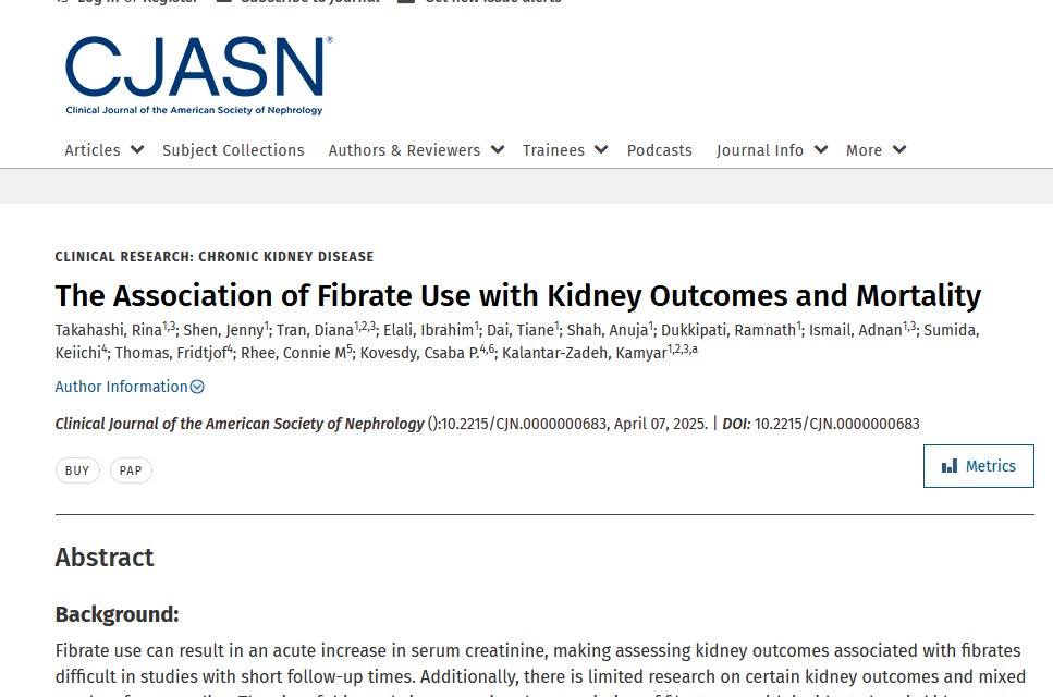 Kam Kalantar-Zadeh, MD, MPH, PhD (@kamkalantar) on Twitter photo Fibrate Use May Reduce Mortality and ESKD Risks, Despite Raising CKD Risk renalandurologynews.com/news/chronic-k…
<a href="/asnpublications/">ASN Publications</a> <a href="/ConnieMRhee/">Connie Rhee</a> <a href="/HarborKidney/">Harbor-UCLA Nephrology, HTN & Transplantation</a>
journals.lww.com/cjasn/abstract… Fibrate Use May Reduce Mortality and ESKD Risks, Despite Raising CKD Risk renalandurologynews.com/news/chronic-k…
<a href="/asnpublications/">ASN Publications</a> <a href="/ConnieMRhee/">Connie Rhee</a> <a href="/HarborKidney/">Harbor-UCLA Nephrology, HTN & Transplantation</a>
journals.lww.com/cjasn/abstract…