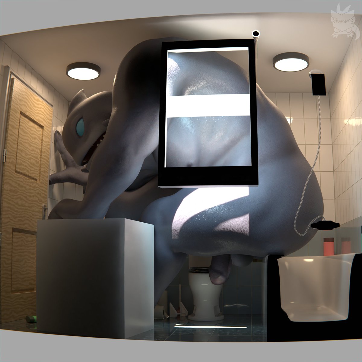 Rise_the_drake's tweet photo. Alright, unlock!

One really fun part about this project was doing my absolute best to stuff a several-meter hunk into a bathroom of realistic proportions. Lots of renders came out of each version so amma toss here as many as I can.

Clean versions!

G@ntu by: @/NameIsProblem https://t.co/Ru4OhRmTyK