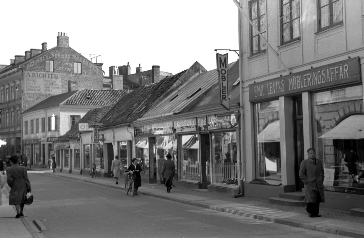 Lilla Fiskaregatan 1945. Foto: Ragnar Blomqvist, Kulturen. Från: #gamlalund
