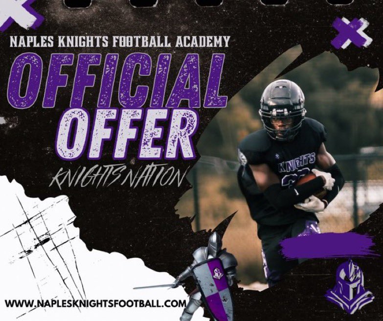 Thank you <a href="/KnightsNaples/">Naples Knights Football Academy</a> for my first offer very grateful.