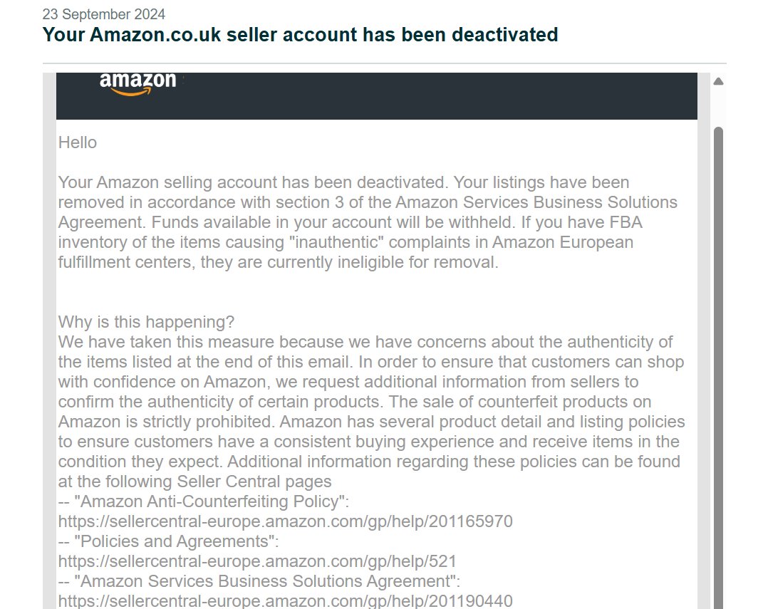 Rai_Sohaib_1's tweet image. ✅ Our team has successfully reinstated another Amazon 🇬🇧 UK Seller Account.
📞 Need help with your suspended account?
Get in touch via WhatsApp: +92 308 0766810
#amazonreinstatement 
#accountreinstatement #amazonsuspensionhelp #ReinstateYourAccount