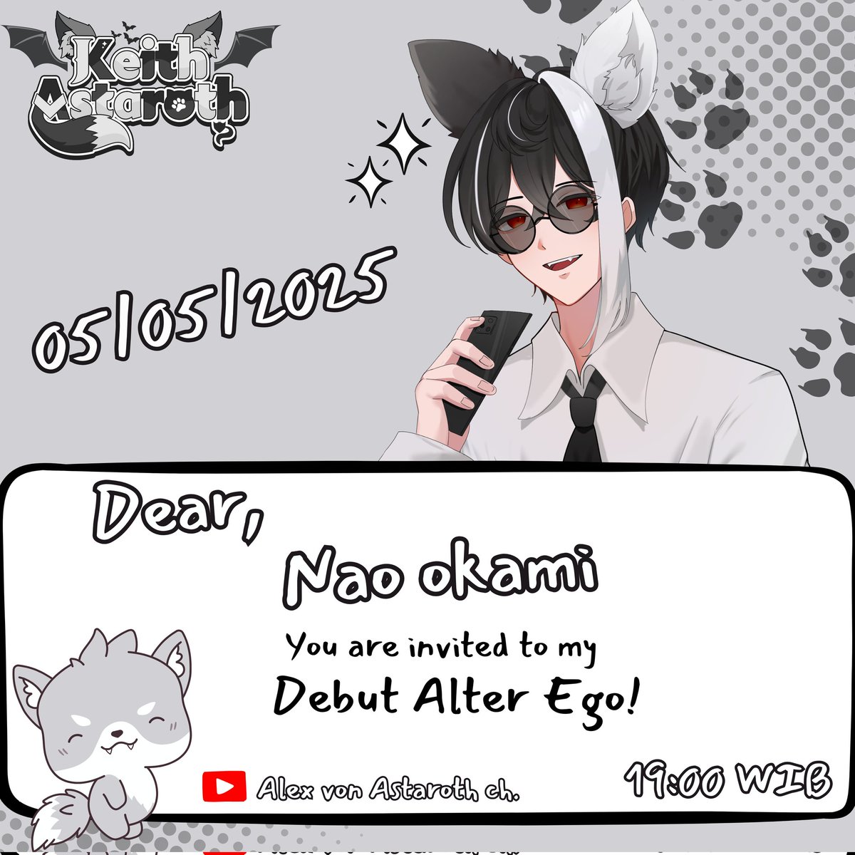 Makasih buat Undangannyaa Ya bang <a href="/AlexvonAstaroth/">Alex von Astaroth 🦇 〖 HIBIKASEKAI 】</a> jangan lupa Dateng ya guys di debut alter Ego nya Bang Alex Von Astaroth
Ayok Ramaikan!!

📆 : Monday, May 5th 2025
🕰️ : 19.00 WIB (GMT+7)
📍 Location: Alex von Astaroth Ch. (YouTube)
🔗 Waiting Room: youtube.com/live/8GvbPUR7C…