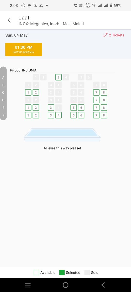 nripendraj9's tweet photo. Occupancy level of Mass #BlockbusterJaat in 4th week 🔥🔥
in Minimum shows,also on Extremely ODD timing
#Jaat is a CLEAN HIT &amp; now increasing towards SUPERHIT if retains shows in coming weeks
#SunnyDeol is AGELESS REAL ORGANIC SUPERSTAR of Indian Cinema 💪
Rocking @RandeepHooda😎 https://t.co/72vGcaz9RA