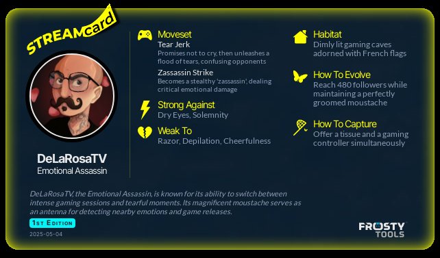 "Emotional assassin"
"Faible face au Rasoir"
Tout me fume de rire 🤣
Par contre je ne sais pas d'où il sort le drapeau français ?