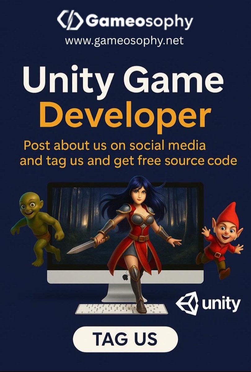 Game_o_sophy's tweet image. Calling all Unity game devs! Share a post about @Gameosophy & get a FREE source code! Follow these steps:
1. Follow @Gameosophy
2. Post about us
3. Tag us
4. DM the link
Get ready to level up your game dev journey! #Gameosophy #UnityGameDevelopment #FreeSourceCode #GameDev