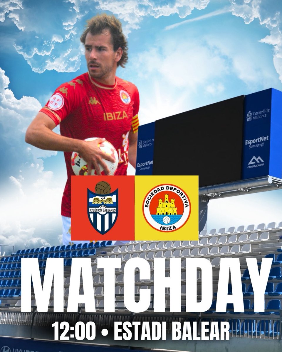 🔴 ÚLTIMO PARTIDO DE LA TEMPORADA!

🆚 <a href="/atleticbalears/">Atlético Baleares</a> 
📍 Estadi Balear
🕒 12:00h

¡Acabemos la temporada con tres puntos!

#SDIbiza
#SaDeportiva