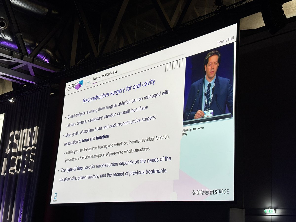 Amazing <a href="/PierluigiBonomo/">Pierluigi Bonomo</a> at the meet the expert session on head and neck guidelines in delineation #ESTRO25 

ROs essential in the preoperative decision making process 

#radonc #OncoAlert <a href="/OncoAlert/">OncoAlert</a>