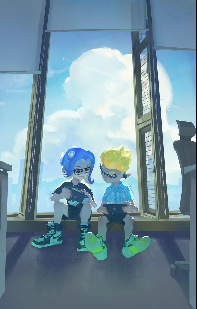 #スプラトゥーン #Splatoon 午休跟朋友打游戏