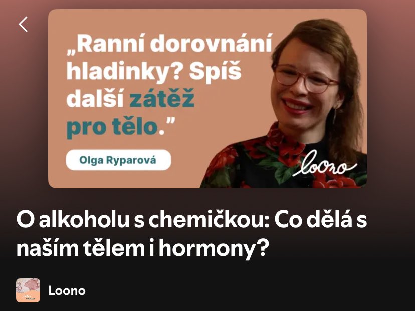 S loono jsme natočili rozhovor, jak působí alkohol v lidském těle. Je to 30min poslech. Odkaz v komentáři.