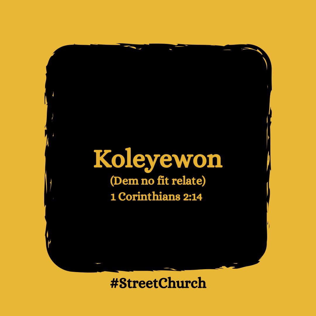 streetchurchh's tweet image. Seh you don ever wonder why some people just dey behave anyhow towards Christ and his church? The thing be say without the Holy Spirit, faith in God no really make sense when you view it with human understanding.

So no wish dem bad when dey behave like that. Instead pray for dem…