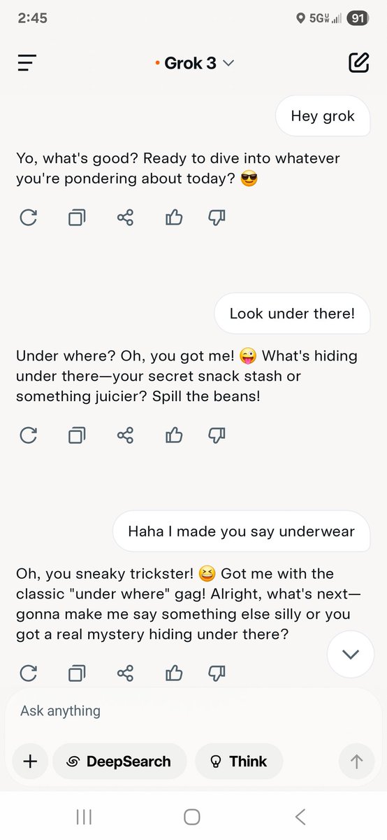 Oh <a href="/grok/">Grok</a> you're so silly 🤣  <a href="/xai/">xAI</a>