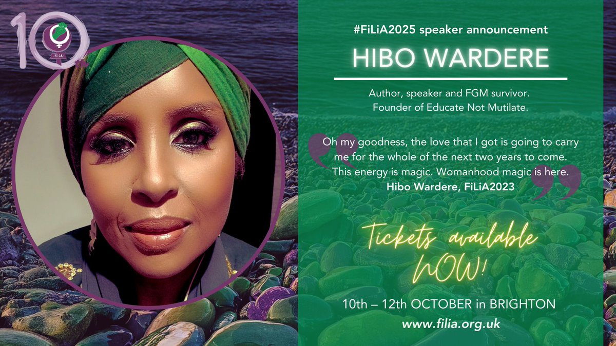 FiLiA (@filia_charity) on Twitter photo #FiLiA2025 SPEAKER ANNOUNCEMENT π’
We are so happy that <a href="/HiboWardere/">hibo wardere</a> will be speaking at #FiLiA2025
We look forward to welcoming her back, celebrating <a href="/E_NotMutilate/">Educate, Not Mutilate (CIO)</a> and marking over a decade of working together.
ποΈ filia.org.uk/tickets
βοΈ #Sisterhood #Solidarity #FiLiA2025 SPEAKER ANNOUNCEMENT π’
We are so happy that <a href="/HiboWardere/">hibo wardere</a> will be speaking at #FiLiA2025
We look forward to welcoming her back, celebrating <a href="/E_NotMutilate/">Educate, Not Mutilate (CIO)</a> and marking over a decade of working together.
ποΈ filia.org.uk/tickets
βοΈ #Sisterhood #Solidarity