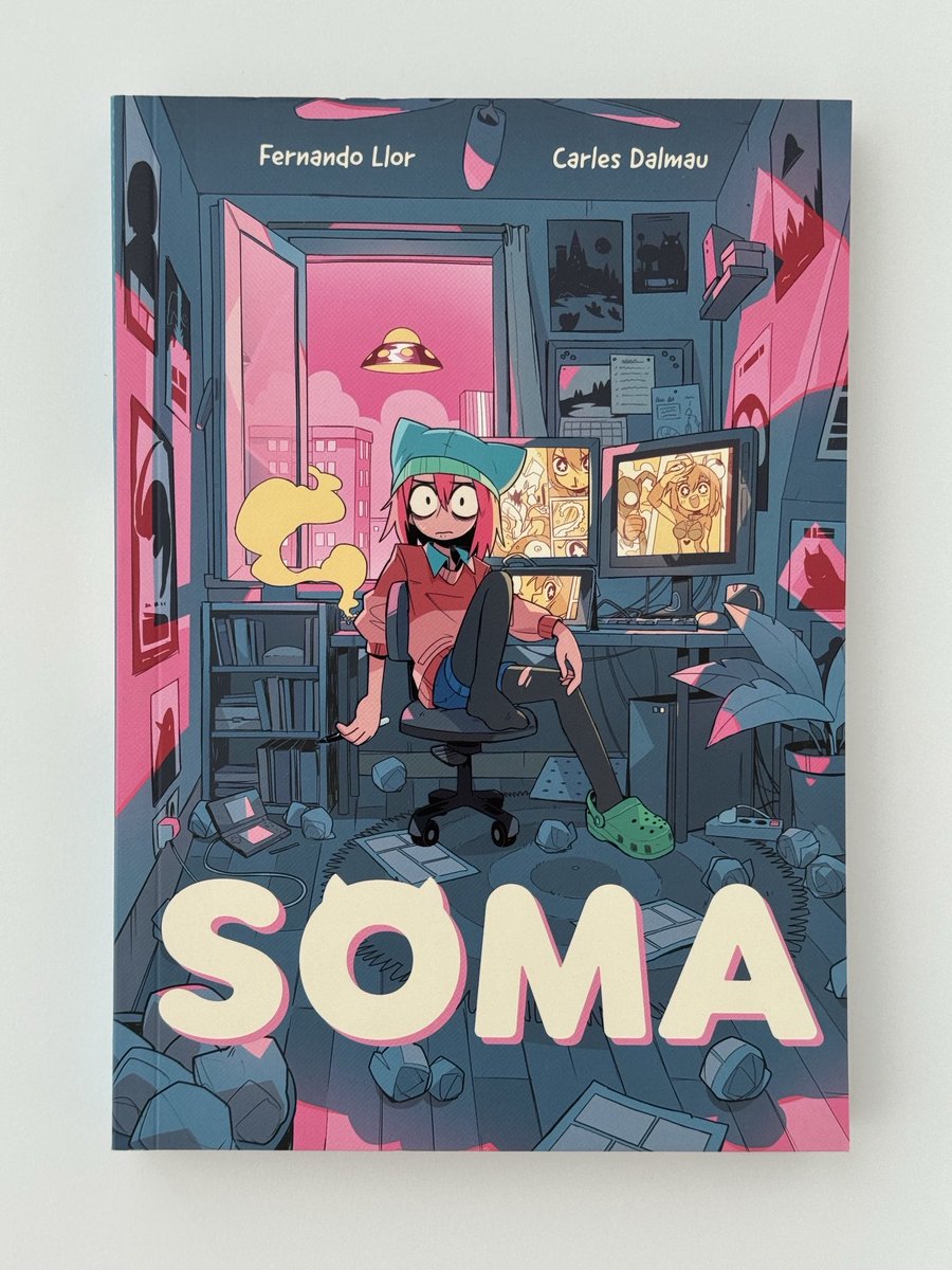 「英語版『SOMA』ついに手に入れたぞ!とある女性マンガ家の前に謎のエイリアンが現」|いま野ジャングルミックスのイラスト
