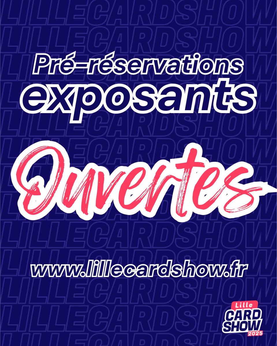 LilleCardShow (@lillecardshow) on Twitter photo 👋 OUVERTURE DES PRÉ-RÉSAS ! 👋
Si vous êtes collectionneur.se, shop ou artiste, et que vous souhaitez faire partie du #LilleCardShow 2025, les pré-résas sont désormais ouvertes sur notre site lillecardshow.fr !
#lille #cardshow #card #cartes #LCS #tradingcards 👋 OUVERTURE DES PRÉ-RÉSAS ! 👋
Si vous êtes collectionneur.se, shop ou artiste, et que vous souhaitez faire partie du #LilleCardShow 2025, les pré-résas sont désormais ouvertes sur notre site lillecardshow.fr !
#lille #cardshow #card #cartes #LCS #tradingcards