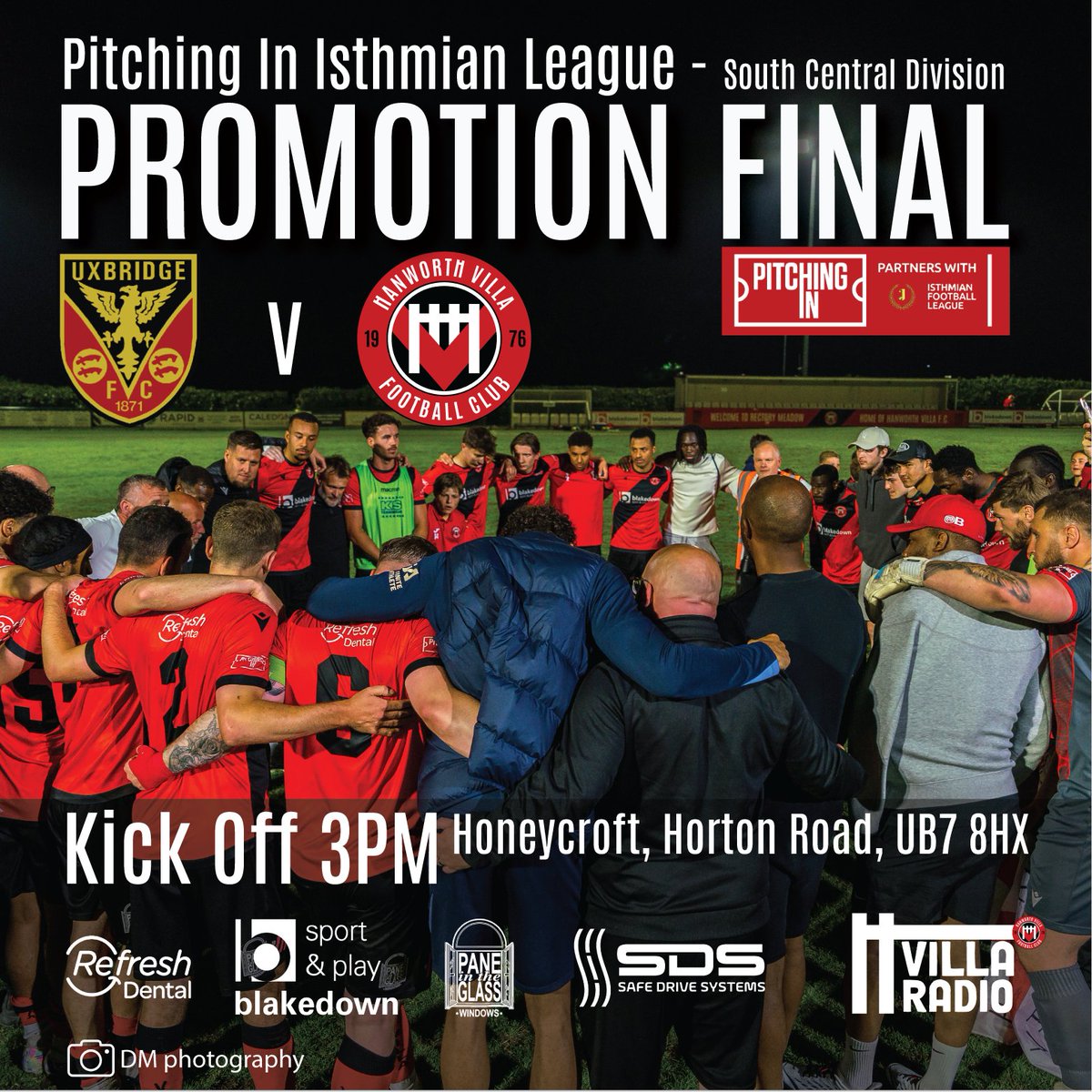 Hanworth Villa FC (@hanworthvillafc) on Twitter photo TODAY IS THE DAY!
Tickets must be purchased in advance for the <a href="/IsthmianLeague/">The Pitching In Isthmian League</a> South Central Division Promotion Final! Its a <a href="/middxfa/">Middlesex FA ⚽️</a> derby!
Sunday 4th May - Kick off 3pm <a href="/uxfc_redarmy/">Uxbridge Football Club</a>
Honeycroft, Horton Road, West Drayton, UB7 8HX
👉app.fanbaseclub.com/Fan/Tickets/Se… TODAY IS THE DAY!
Tickets must be purchased in advance for the <a href="/IsthmianLeague/">The Pitching In Isthmian League</a> South Central Division Promotion Final! Its a <a href="/middxfa/">Middlesex FA ⚽️</a> derby!
Sunday 4th May - Kick off 3pm <a href="/uxfc_redarmy/">Uxbridge Football Club</a>
Honeycroft, Horton Road, West Drayton, UB7 8HX
👉app.fanbaseclub.com/Fan/Tickets/Se…