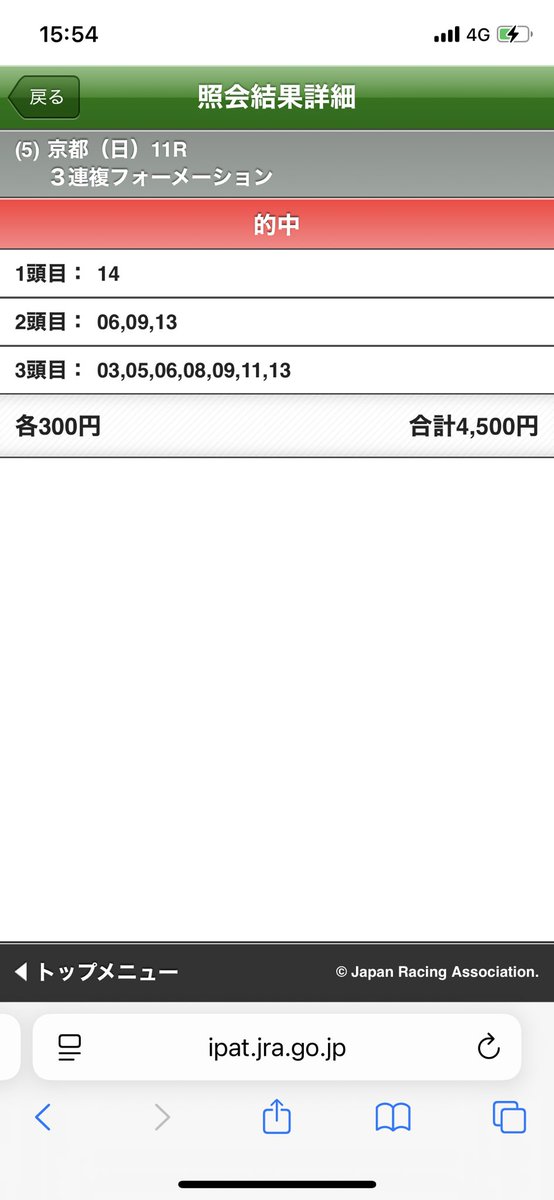 今日は競馬🏇がうまい☺️