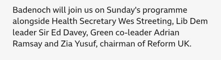 VoteGreen29's tweet photo. Even #Kuennsberg finally seems to be acknowledging the 5-party political reality in the UK. 

@AdrianRamsay co-leader of #GreenParty is on this week along with the other 4 parties. 

Have we finally made the media breakthrough? 

#VoteGreen #GetCoverage 💚💚 https://t.co/unFBay3fiy