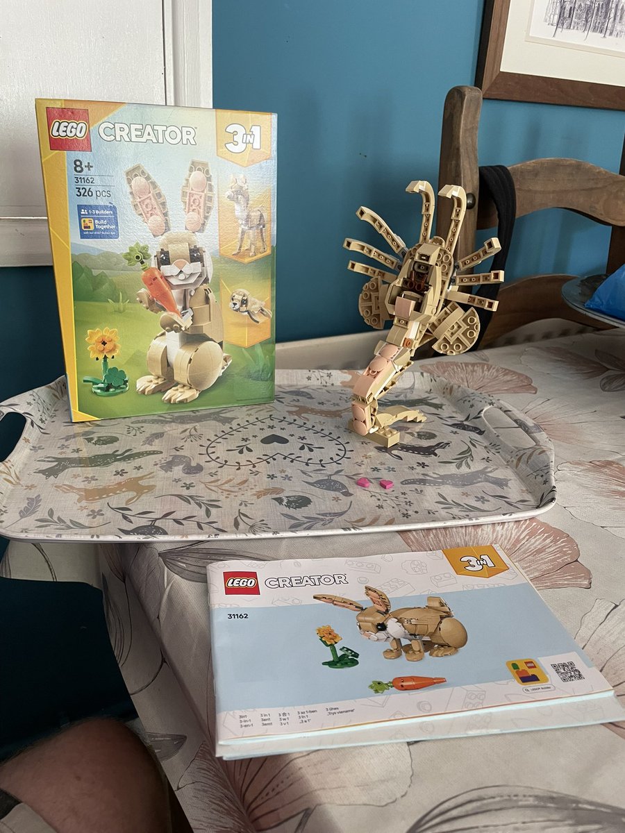 I’m not sure but I think I went wrong somewhere when building the rabbit! #aliens #lego #loveit #rabbit #fun #facehugger