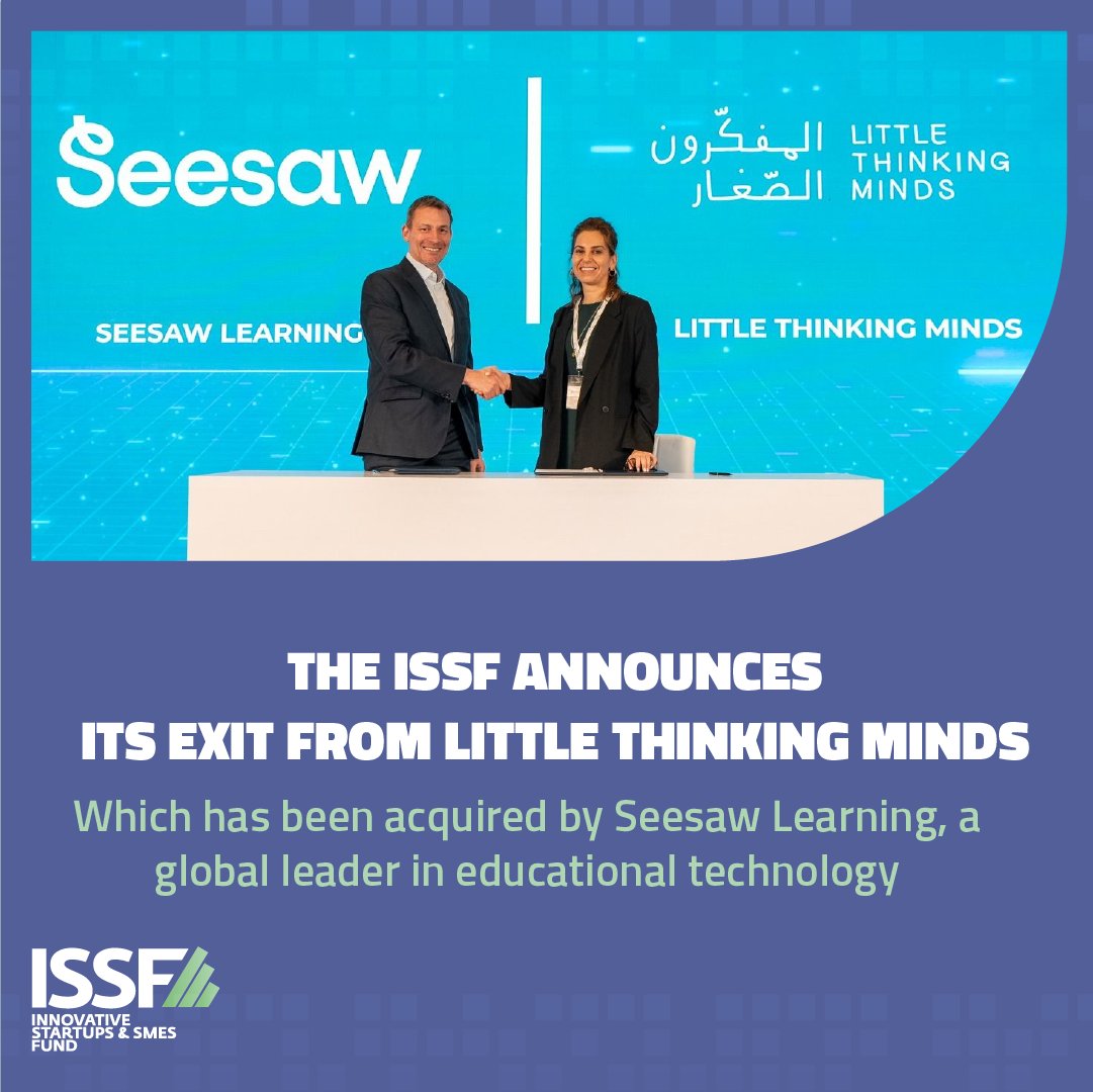 We are proud to announce our exit from <a href="/LTM_edtech/">LittleThinkingMinds</a>  and to congratulate co-founder Rama Kayyali and the team on their acquisition by <a href="/Seesaw/">Seesaw</a>! This milestone marks not only a major achievement for the team but also a proud moment for the #EdTech ecosystem in #Jordan.