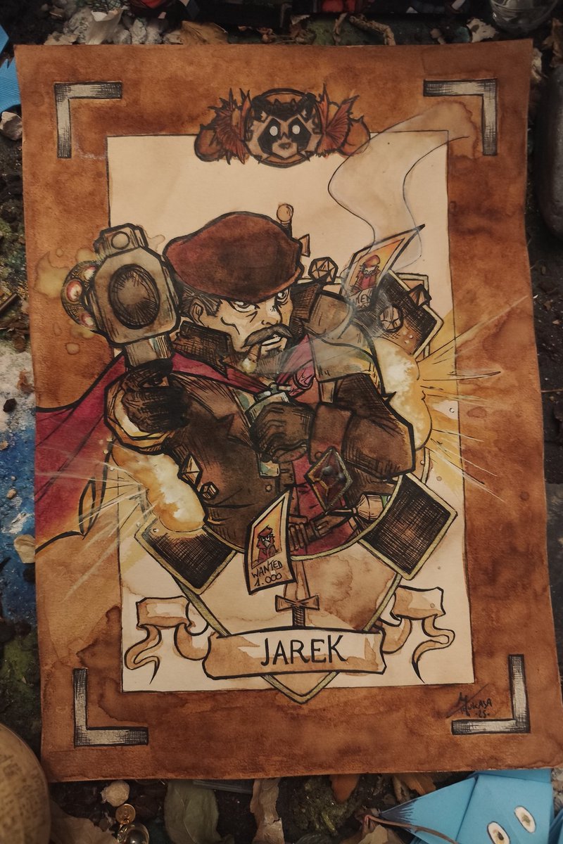 LeLabodeTHukasa's tweet photo. ☕ JAREK - soldier & alcohol lover on @TableQuestJDR, French D&D role-playing game on the #baldursgate3 universe (on @AlphaCastFR 's Twitch and VOD YouTube channels).
Game master : @Lynkus_
Player and actor : Antoine Daniel
.
Coffee painting, China INK and watercolor
#coffeepaint https://t.co/Kkw9p6MrVf