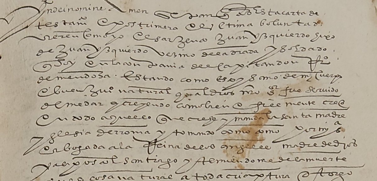 3 Testamentos de soldados de los tercios
Este tipo de documentación es muy difícil de encontrar. Aquí tenemos el caso del sargento Juan Izquierdo, vecino de la Adrada, soldado del Tercio de Francisco Valdés.
El testamento se hizo el 28 de abril de 1579 en el asalto a Mastrique