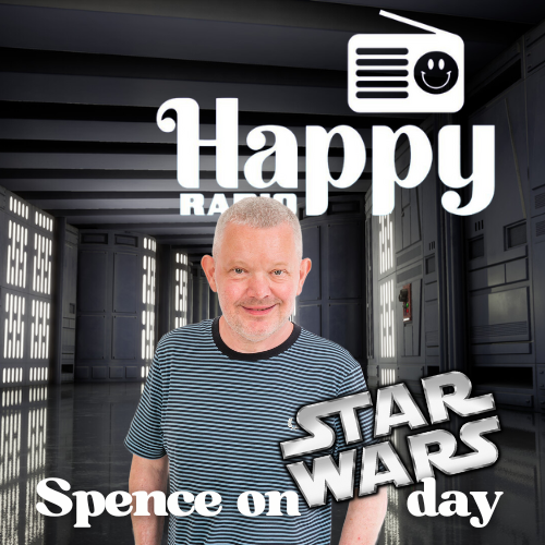 #MayThe4thwithYou - join Spence on <a href="/HappyRadioUK/">Happy Radio UK</a> from 2pm today as he celebrates #StarWarsDay with his Top 5 songs (kind of) related to the blockbuster movie franchise.