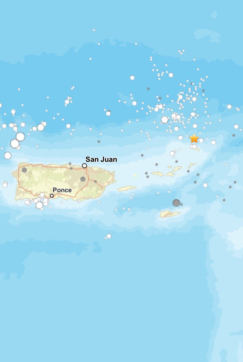 CycloforumsPR's tweet photo. El @USGS_Quakes reajusta a magnitud 5.3. Muchas personas sintieron  el jamaqueo en Puerto Rico. 

ADM https://t.co/G653wxLt6W