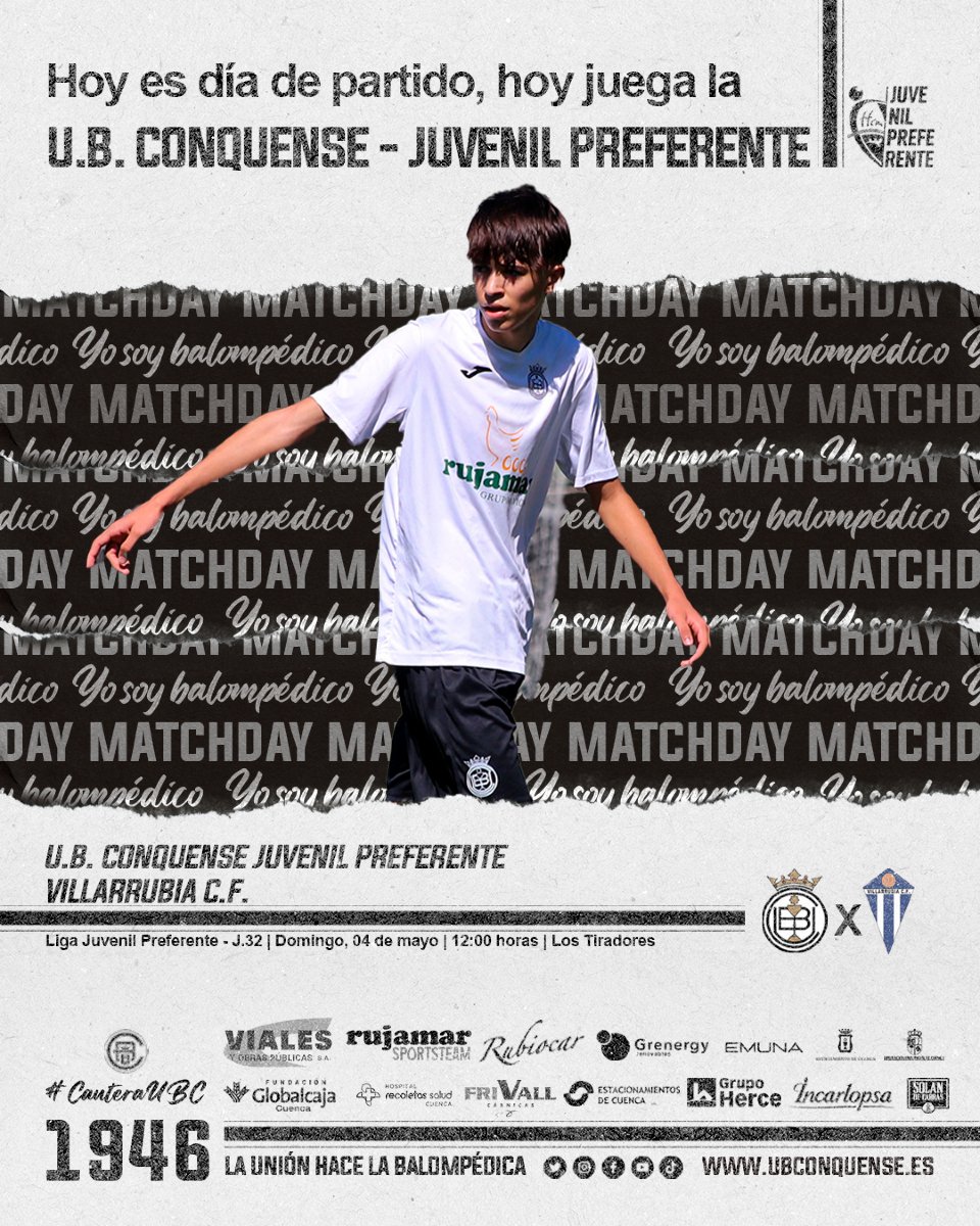 📢 #UBCJuvenilPreferente❗

¡Hoy juegan nuestros 🦁🦁🦁 del Preferente!

🏆 #JuvenilPreferente - Jornada 32
⏰ 12:00 horas
🆚 Villarrubia C.F.
🏟️ Los Tiradores

#canteraubc #uniónbalompédica