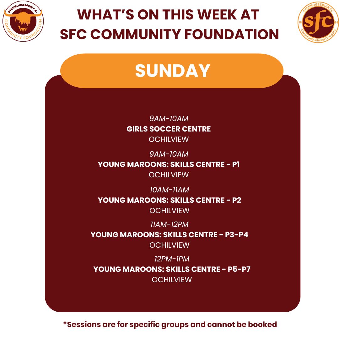 Stenhousemuir FC Community Foundation (@sfcwitc) on Twitter photo ๐๐ก๐๐ญ'๐ฌ ๐๐ง ๐๐ก๐ข๐ฌ ๐๐๐๐ค ๐๐ญ ๐๐
๐ ๐๐จ๐ฆ๐ฆ๐ฎ๐ง๐ข๐ญ๐ฒ ๐
๐จ๐ฎ๐ง๐๐๐ญ๐ข๐จ๐ง |
Check out what we have on for the remainder of the week!
For more information or any questions, feel free to email us at ๐๐จ๐ฆ๐ฆ๐ฎ๐ง๐ข๐ญ๐ฒ@๐ฌ๐ญ๐๐ง๐ก๐จ๐ฎ๐ฌ๐๐ฆ๐ฎ๐ข๐ซ๐๐.๐๐จ๐ฆ๐ป
Whether ๐๐ก๐๐ญ'๐ฌ ๐๐ง ๐๐ก๐ข๐ฌ ๐๐๐๐ค ๐๐ญ ๐๐
๐ ๐๐จ๐ฆ๐ฆ๐ฎ๐ง๐ข๐ญ๐ฒ ๐
๐จ๐ฎ๐ง๐๐๐ญ๐ข๐จ๐ง |
Check out what we have on for the remainder of the week!
For more information or any questions, feel free to email us at ๐๐จ๐ฆ๐ฆ๐ฎ๐ง๐ข๐ญ๐ฒ@๐ฌ๐ญ๐๐ง๐ก๐จ๐ฎ๐ฌ๐๐ฆ๐ฎ๐ข๐ซ๐๐.๐๐จ๐ฆ๐ป
Whether