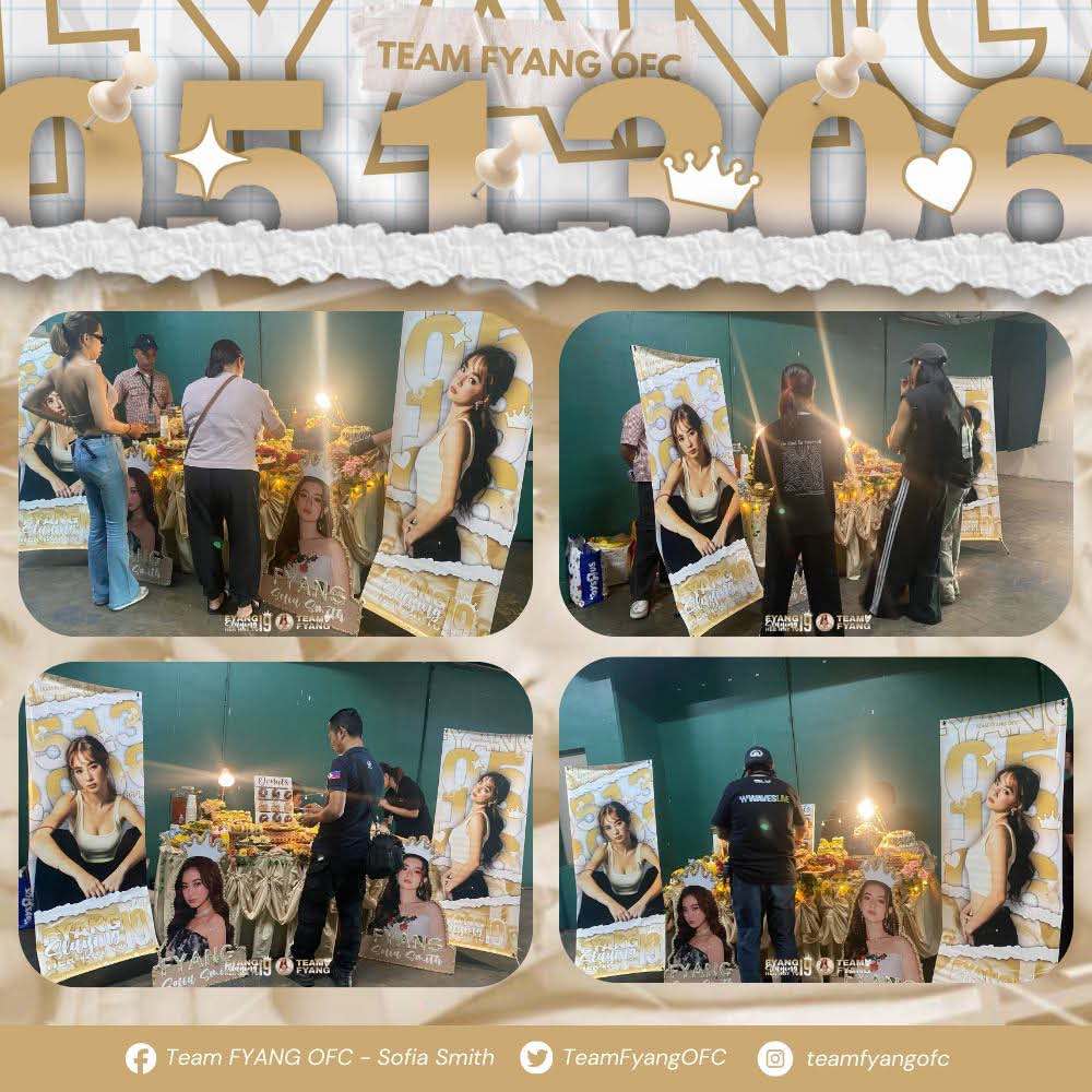 TeamFyangOFC's tweet photo. 🎞️ PICA PICA TREATS

A huge thank you to Miss Francine Diaz, Team Fyang, some of the ASAP staff, and dancers for dropping by our Pica Pica Treats setup! It was so thoughtful of them to take a moment to visit and appreciate our effort. Their visit really made our day! 🥰

We’re grateful for the kindness and recognition, even if it was just a quick stop. It reminds us that these little moments of connection make all the effort worth it. Thank you for taking the time to show your appreciation! 

SUNSLAY GROOVE FYANG
#FyangSmith  #SofiaSmith