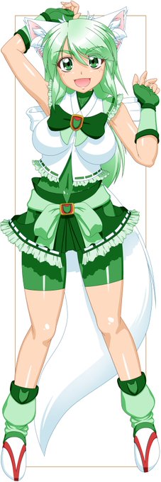 #みどりの日だからみんな緑髪を愛でるんだ 
大阪のヒョウタンヤマちゃん 