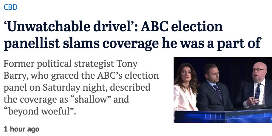 Tony Barry is a right wing bitter POS who is so full of himself. 

Barrie Cassidy who is amazing should seriously ditch him from their Guardian podcast if he wants to maintain his credibility. #auspol #abc730 #AusVotes25 #ausvotes