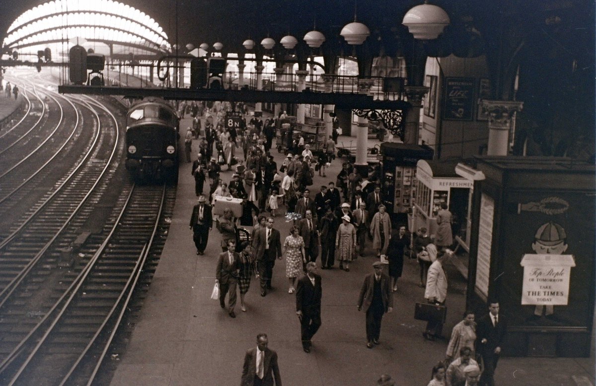 York station, 1960. I post photographs taken by me since 1954. One of 180 scenes of the British Isles to be included in a book "Forgotten Times" to be published this year. A limited number now available to pre-order from  Amberley Publishing. #York