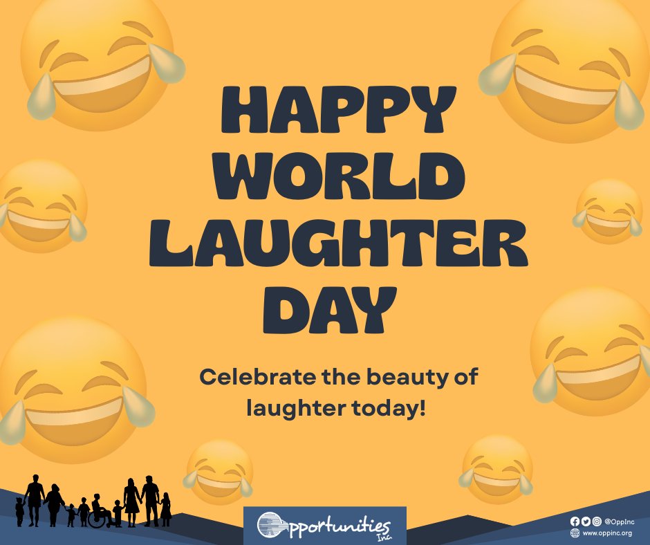 Nothing is more beautiful than a person who laughs from the heart. 💬 

Celebrate the beauty of laughter today! 

Share a photo with your big laugh! 📸😁  

#OpportunitiesInc #OppInc #MakeADifference #IndividualWIthDisabilities #WorldLaughterDay #CelebrateJoy