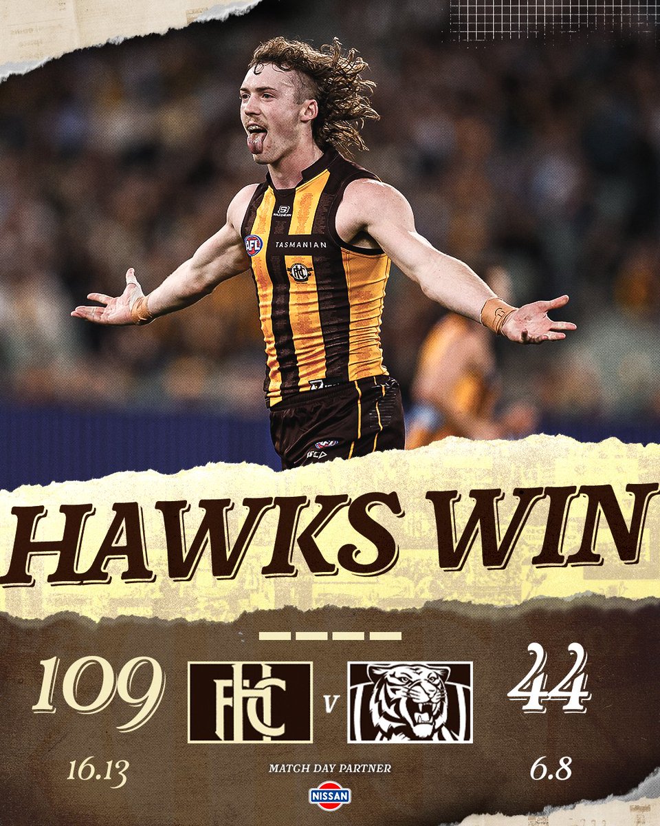 HawthornFC's tweet photo. Honouring the past with a 100-Year W 🤎💛 https://t.co/O1GYCPpo9A