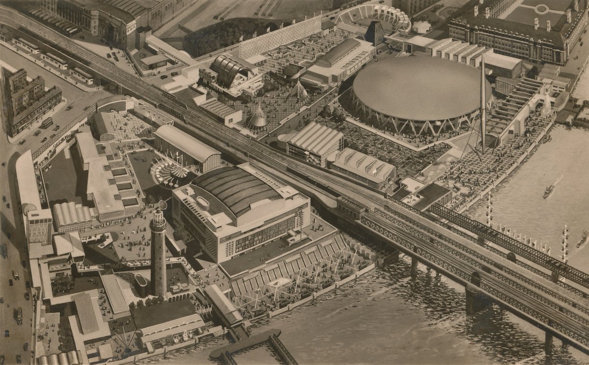The Festival of Britain opened to the public today in 1951, having been officially opened the previous day in a ceremony on the steps of St. Paul's Cathedral by King George VI in one of his last public appearances. Read here about the 'Tonic to the Nation' thehistoryoflondon.co.uk/the-festival-o…