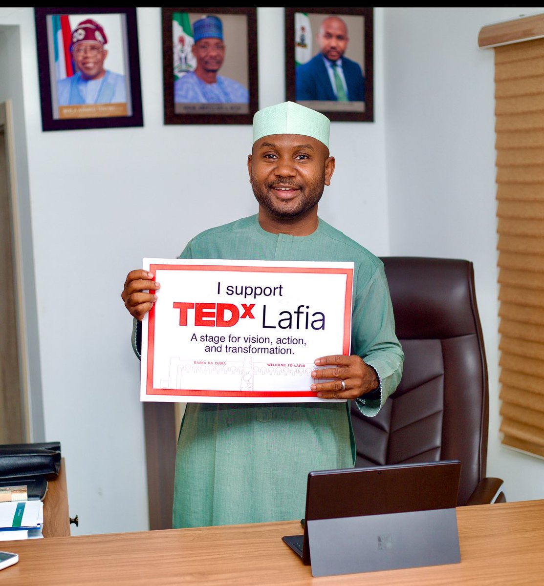 TedxLafia's tweet photo. Innovation is no longer optional, it’s the new infrastructure.

@Ibrahimaa_ The MD/CEO of @NasarawaInvest stands with TEDxLafia, signaling a bold alignment between policy, technology, and ideas that shape the future.

Nasarawa is not waiting for the future. We’re building it. https://t.co/eWTuIDtKUo