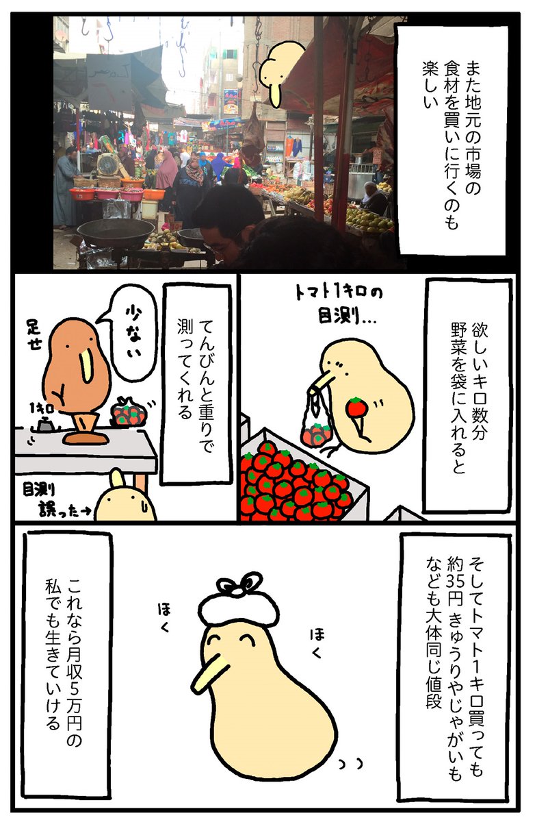 「月収5万エジプト在住 まあ死なんやろ日記」
エジプトの食べ物で死にかけた話(2/3) 