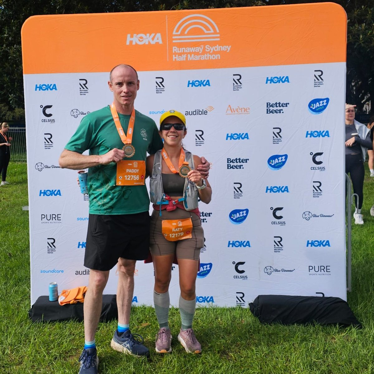 Our 1st half marathon. I'm so proud of Natalia. She ran the race with shin splints and just wouldn't give up. She's a tough 1.