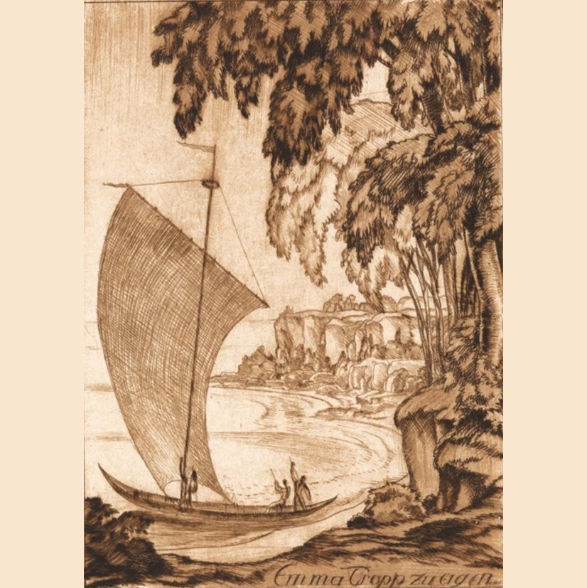 Pe 4 mai 1889 se naște Hans #Bayerlein, pictor și grafician german. A lucrat în principal în domeniul ilustrației de carte și picturii de atelier, dar a realizat și #picturi bisericești. Printre creațiile sale se numără și ex-librisuri.

„Ex Libris peisaj - Emma Tropp” [grafică]