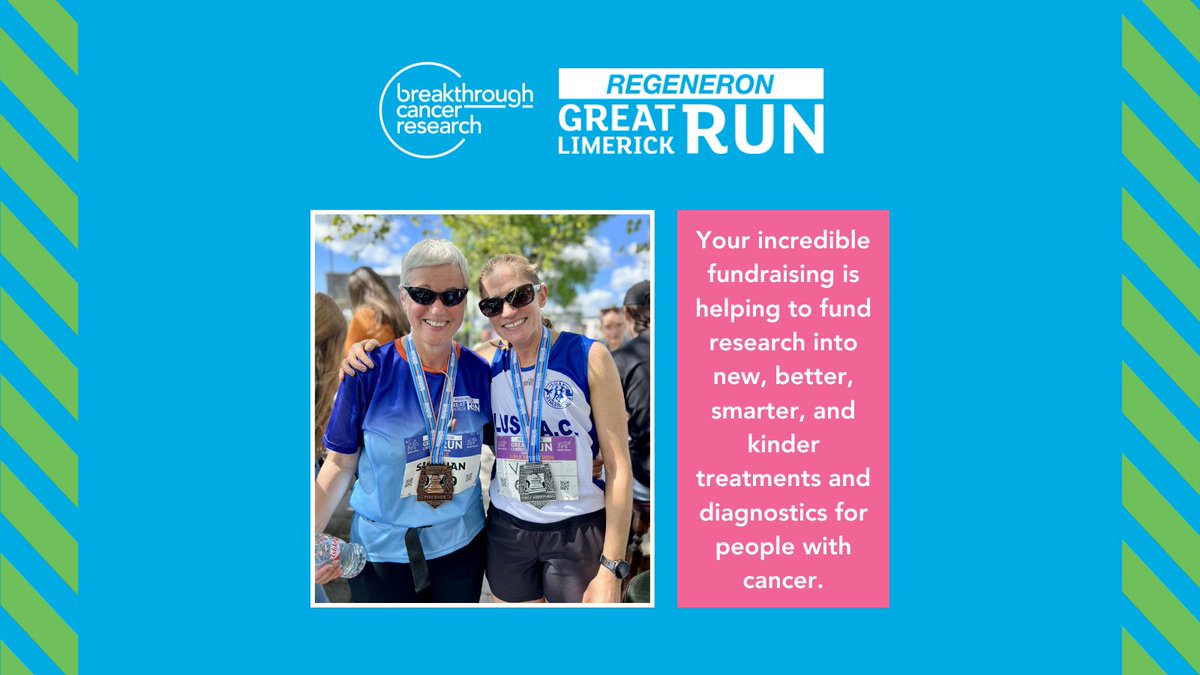 Breakthrough Cancer Research (@breakthrocancer) on Twitter photo 🎉 Best of luck to everyone on #TeamBreakthrough taking part in today's Regeneron #GreatLimerickRun 🏃♀️🏃♂️
Your incredible fundraising is helping to fund research into new, better, smarter, kinder treatments & diagnostics for people with cancer.
#MakeMoreSurvivors💙 <a href="/RGreatLimRun/">RegeneronLimerickRun</a> 🎉 Best of luck to everyone on #TeamBreakthrough taking part in today's Regeneron #GreatLimerickRun 🏃♀️🏃♂️
Your incredible fundraising is helping to fund research into new, better, smarter, kinder treatments & diagnostics for people with cancer.
#MakeMoreSurvivors💙 <a href="/RGreatLimRun/">RegeneronLimerickRun</a>