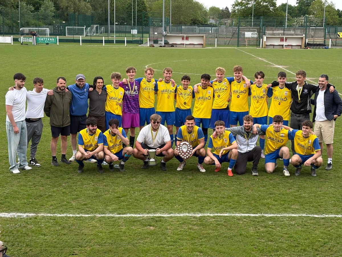 Massive congratulations to our u23 Colts who yesterday added the Watson Shield to their Beds County Division 4 League title to achieve a fantastic double in 2024/25.  A great achievement in their 2nd Season. 💛💙👏🏻👏🏻🎉🎉🏆🏆 <a href="/ampthillinfo/">Ampthill.Info</a> <a href="/TcT_ATFC/">TcT_ATFC</a>