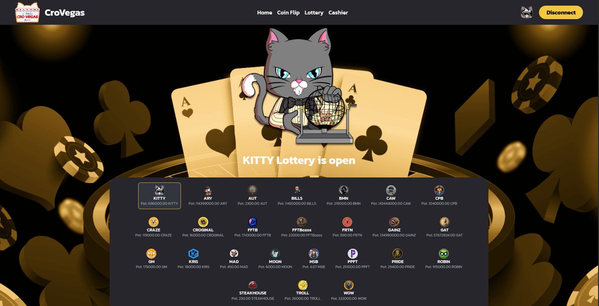 🎫 25 x #crofam Lotteries Now Open!
🔗 Play here: crovegas.fun/#/lottery
🗓️ Draw Date: Tue 6 May at 21:00 UTC
🏆 Prizes: 25 winners will receive 93% of the respective prize pot!
💰 Ticket purchases build the prize pots
🎟️ Get your tickets now – Which lottery will you enter?